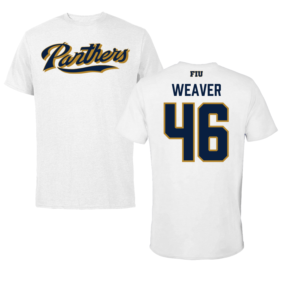 Florida International University Football White Performance Tee - #46 Atavious Weaver