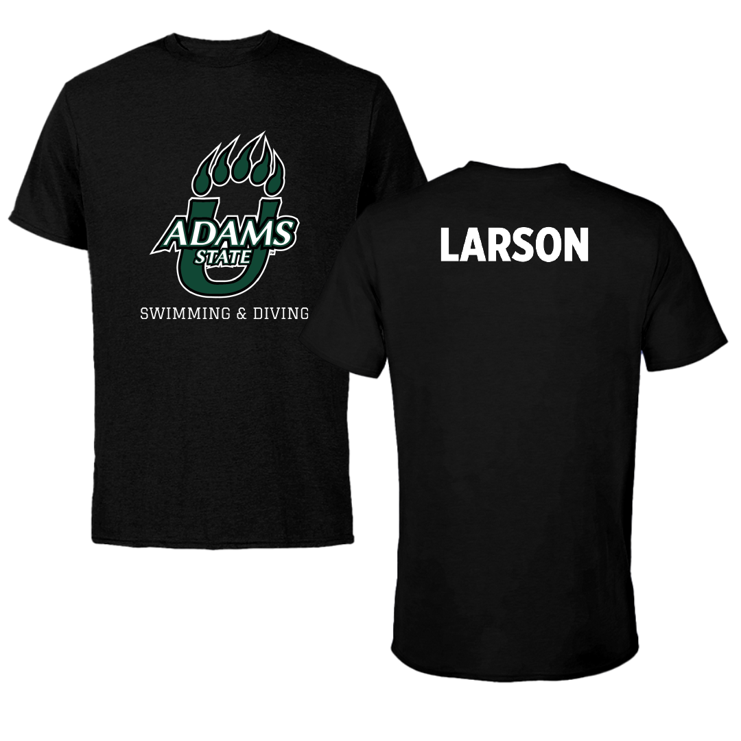 Adams State University Swimming & Diving Black State Performance Tee - Kennedy Larson
