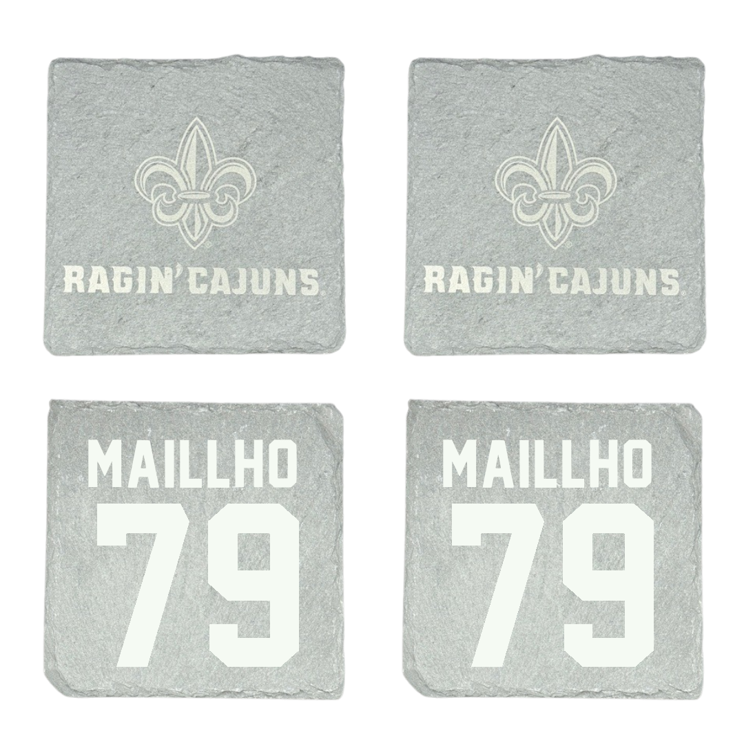 University of Louisiana at Lafayette Football Stone Coaster (4 Pack)  - #79 Andre Maillho