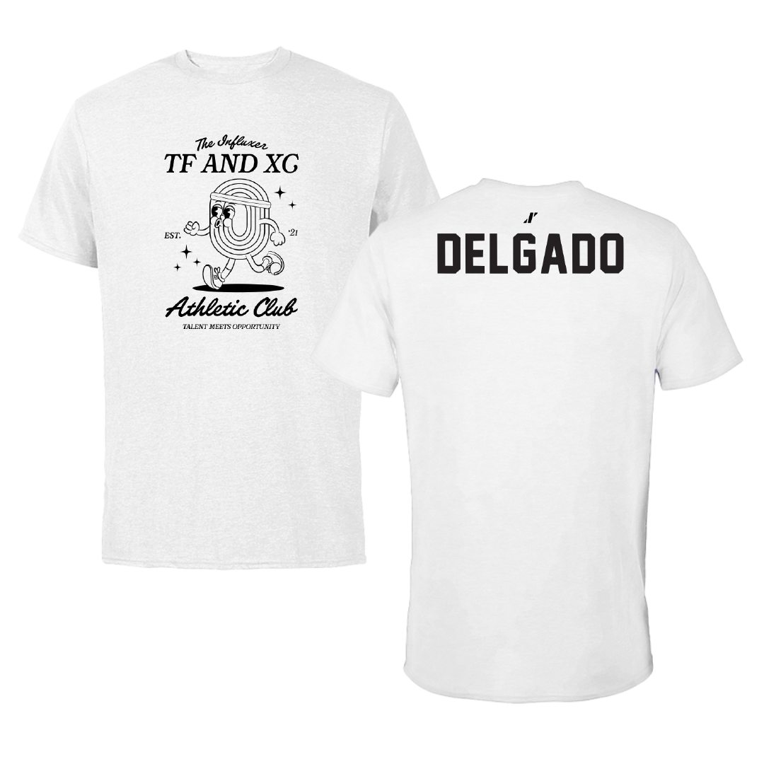 TF and XC White Influxer Athletic Club Tee - Antonio Delgado