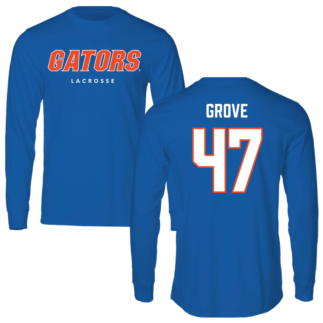 University of Florida Lacrosse True Royal Block Performance Long Sleeve - #47 Sara Grove