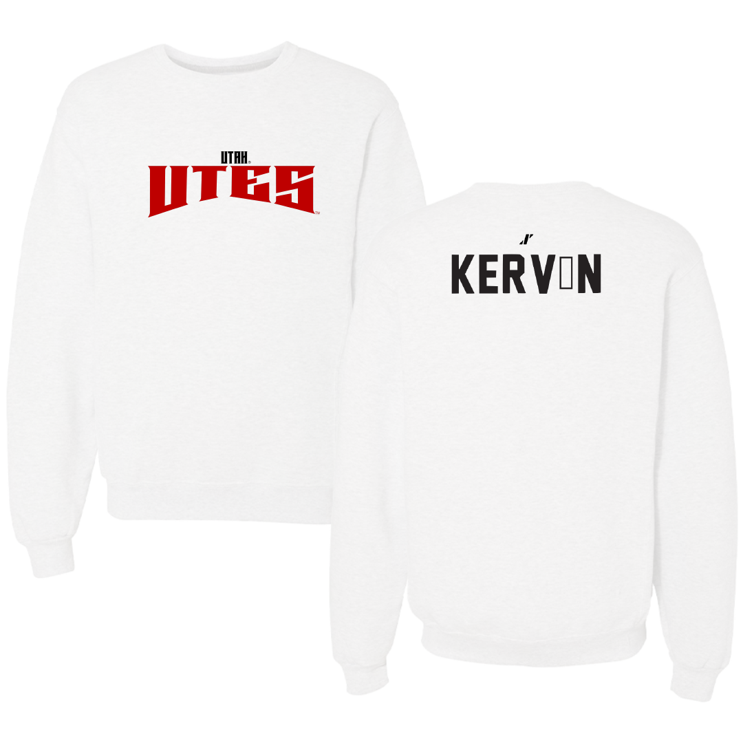 University of Utah Skiing White Classic Crewneck - Michelle Kervén