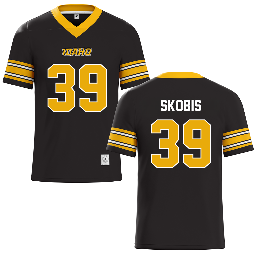 University of Idaho Black Football Jersey - #39 Jacob Skobis