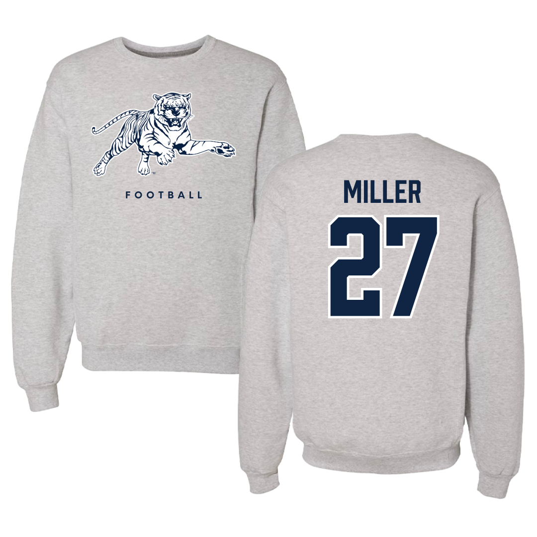 Jackson State University Football Gray Crewneck - #27 Ahmad Miller