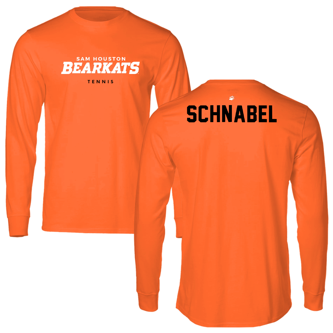 Sam Houston State University Tennis Orange Performance Long Sleeve - Jacqueline Schnabel