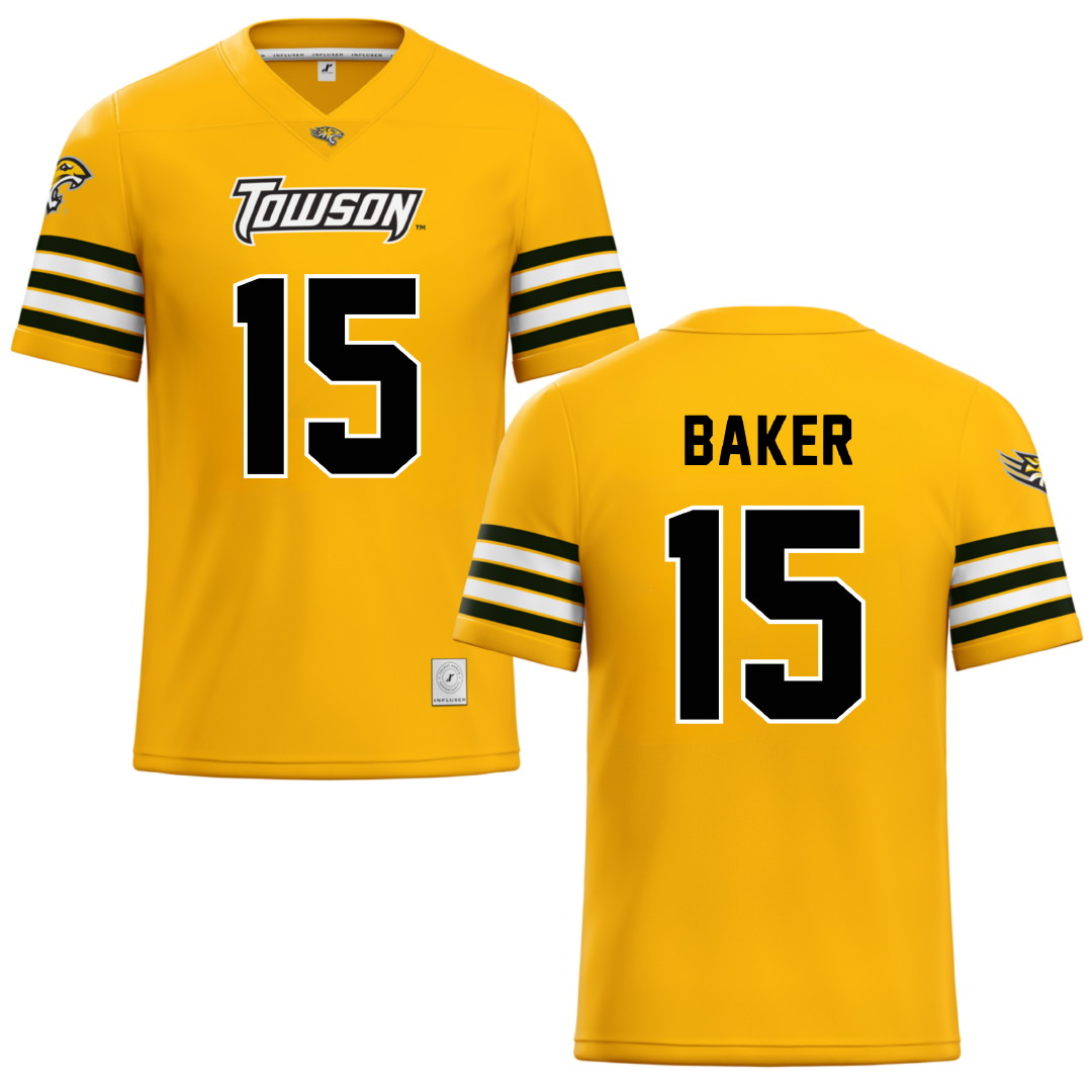 Towson University Gold Lacrosse Jersey - #15 Emma Baker
