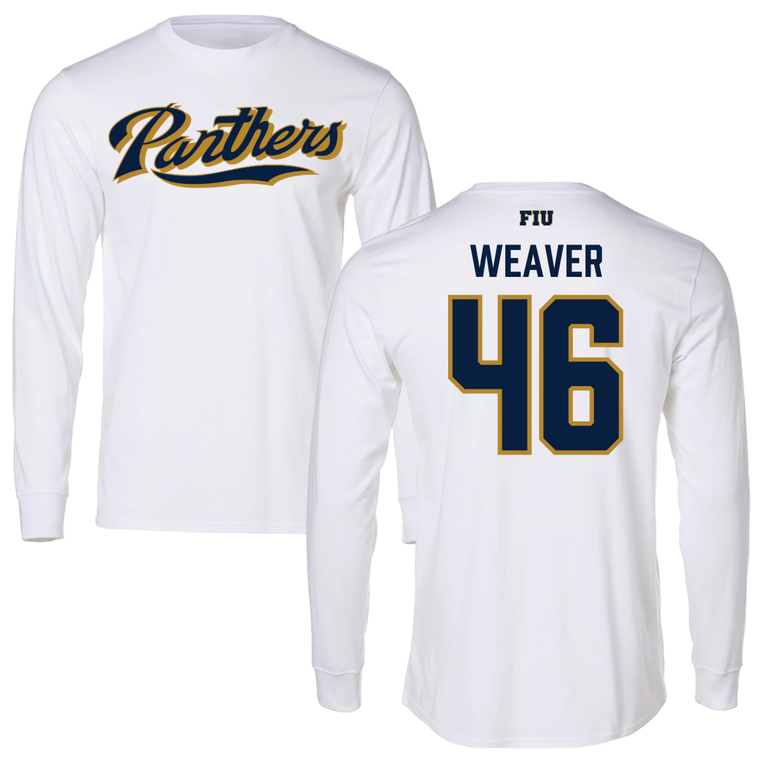 Florida International University Football White Panthers Long Sleeve - #46 Atavious Weaver