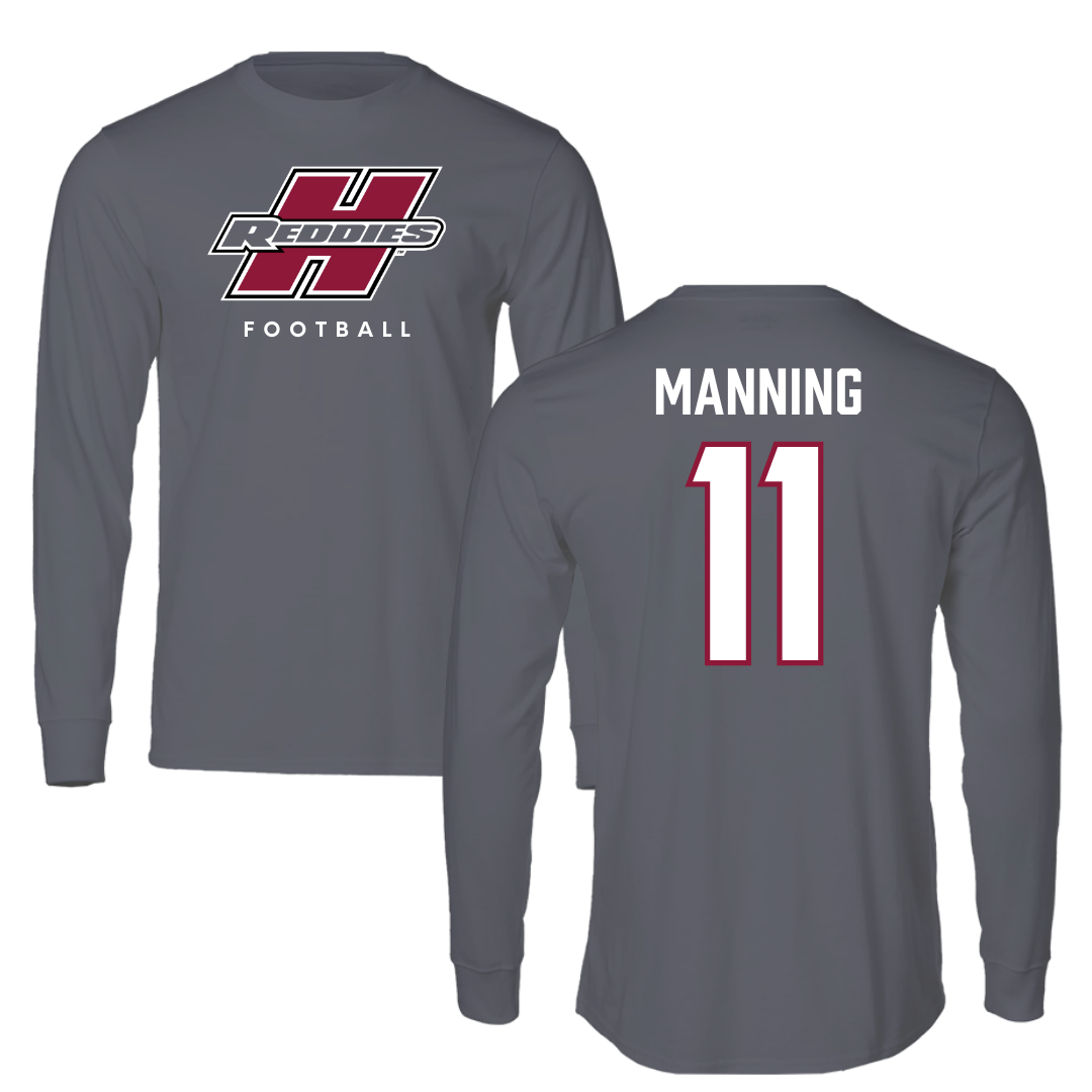 Henderson State University Football Gray Performance Long Sleeve - #11 Paul Manning