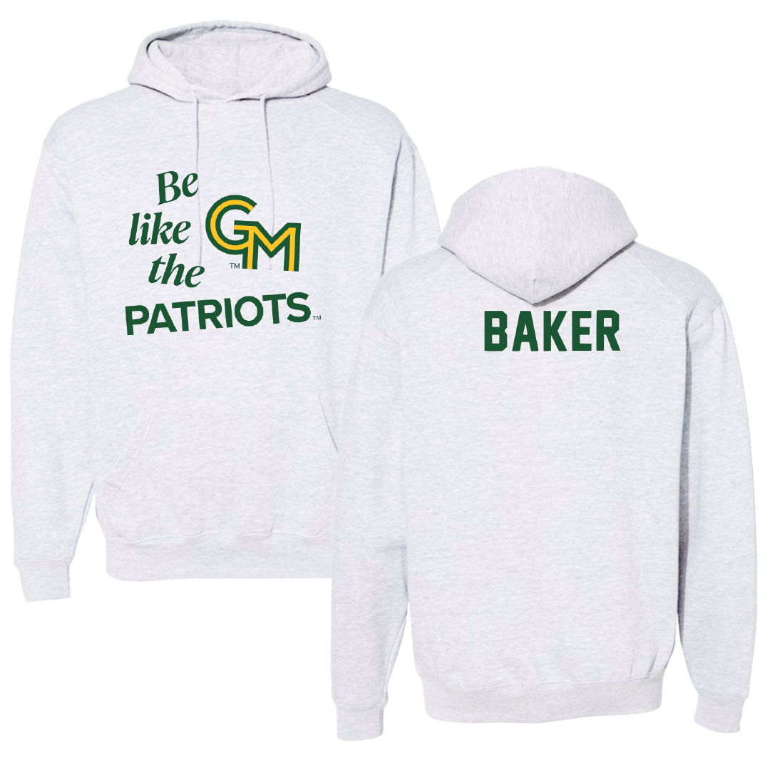 George Mason University Wrestling Light Gray Be Like Us Hoodie - Markel Baker