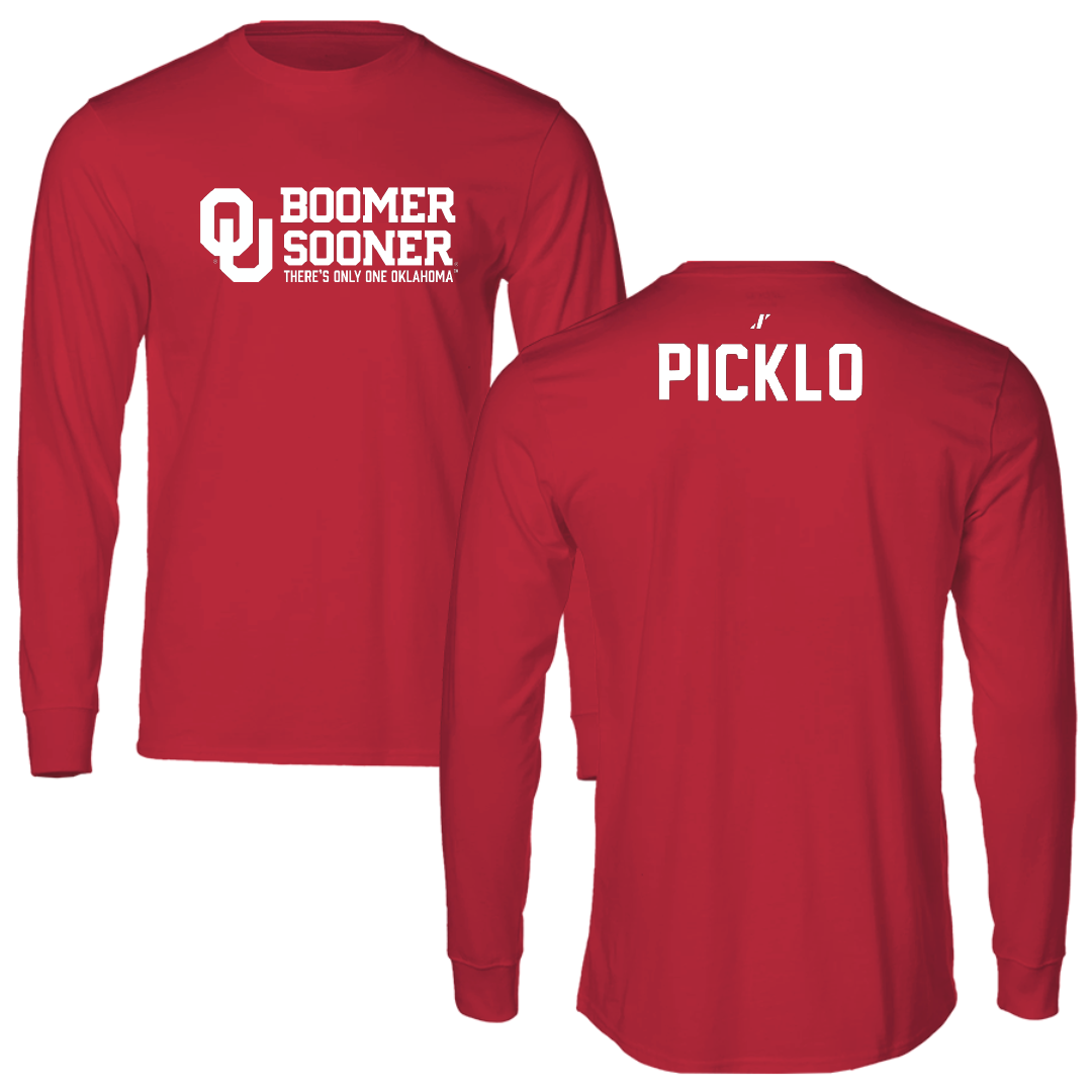 University of Oklahoma Wrestling Crimson General Long Sleeve - Cam Picklo
