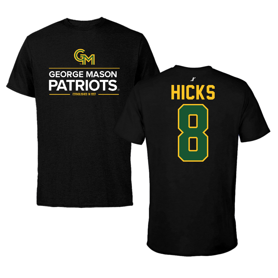 George Mason University Soccer Black General Tee - #8 Aria Hicks