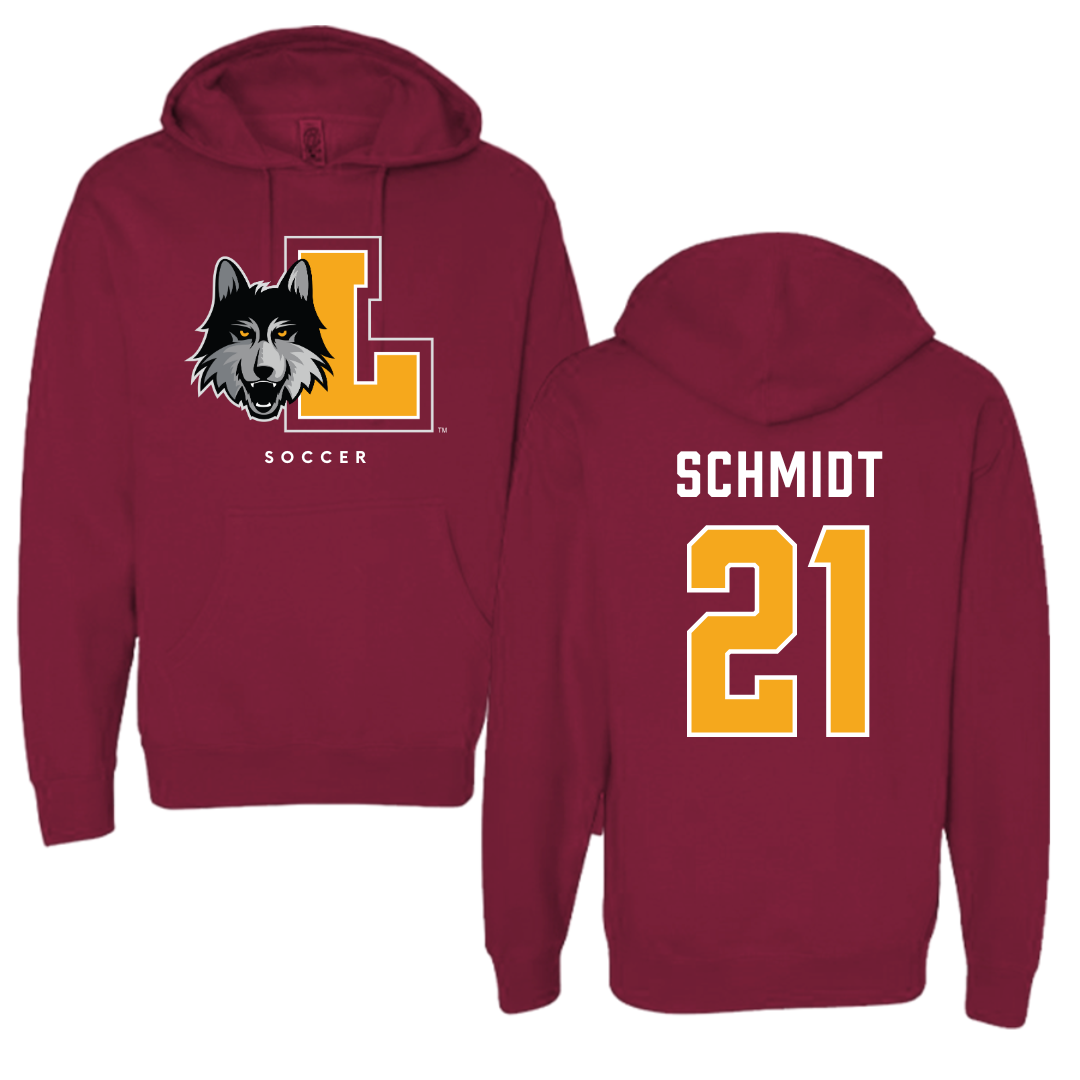 Loyola University-Chicago Soccer Maroon Hoodie - #21 Maggie Schmidt