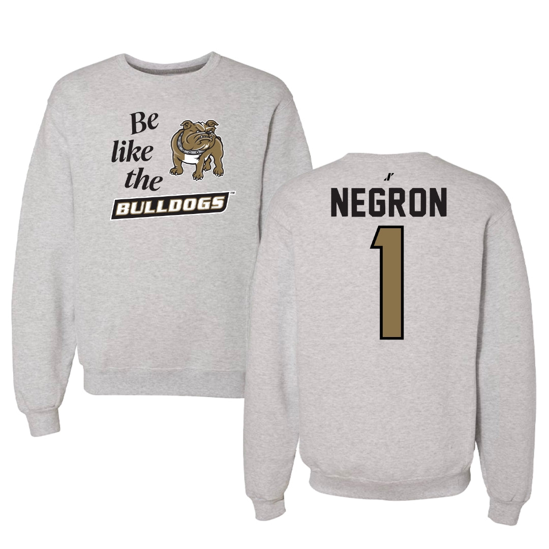 Bryant University Soccer Light Gray Be Like Us Crewneck - #1 Selena Negron