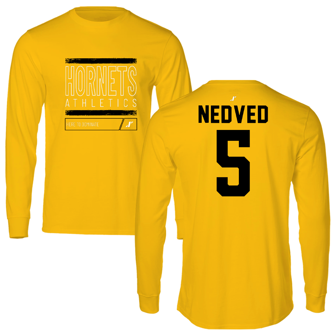 Alabama State University Soccer Gold Dominate Long Sleeve - #5 Katherine Nedved