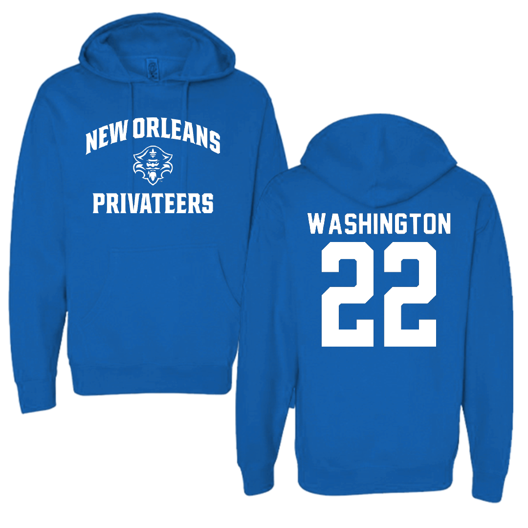 University of New Orleans Basketball Blue General Hoodie - #22 Darrius Washington