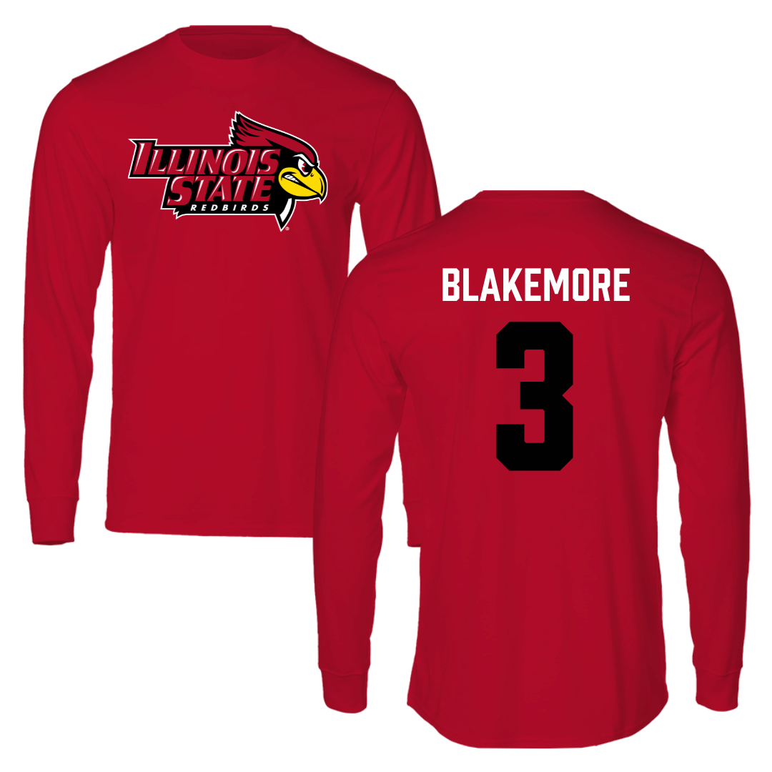 Illinois State University Football Red Redbird Long Sleeve - #3 Mason King