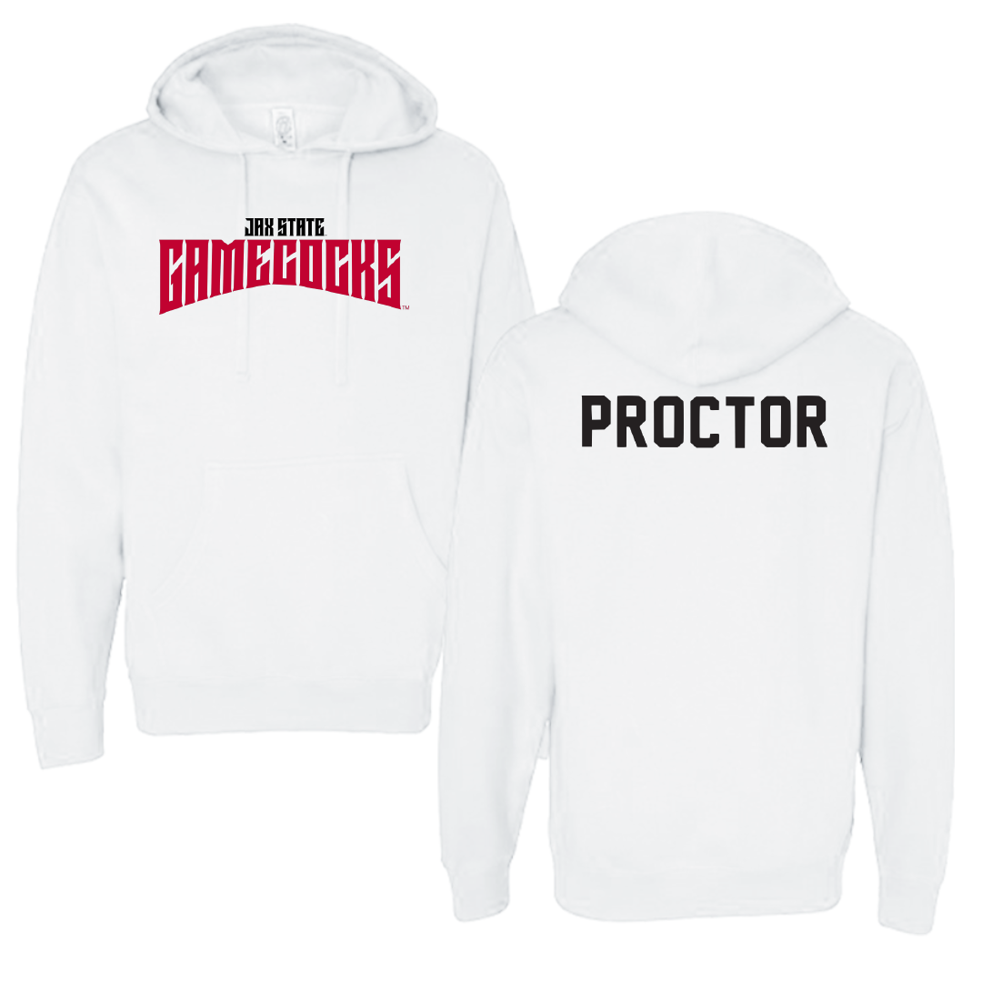 Jacksonville State University TF and XC White Classics Hoodie - JR Proctor