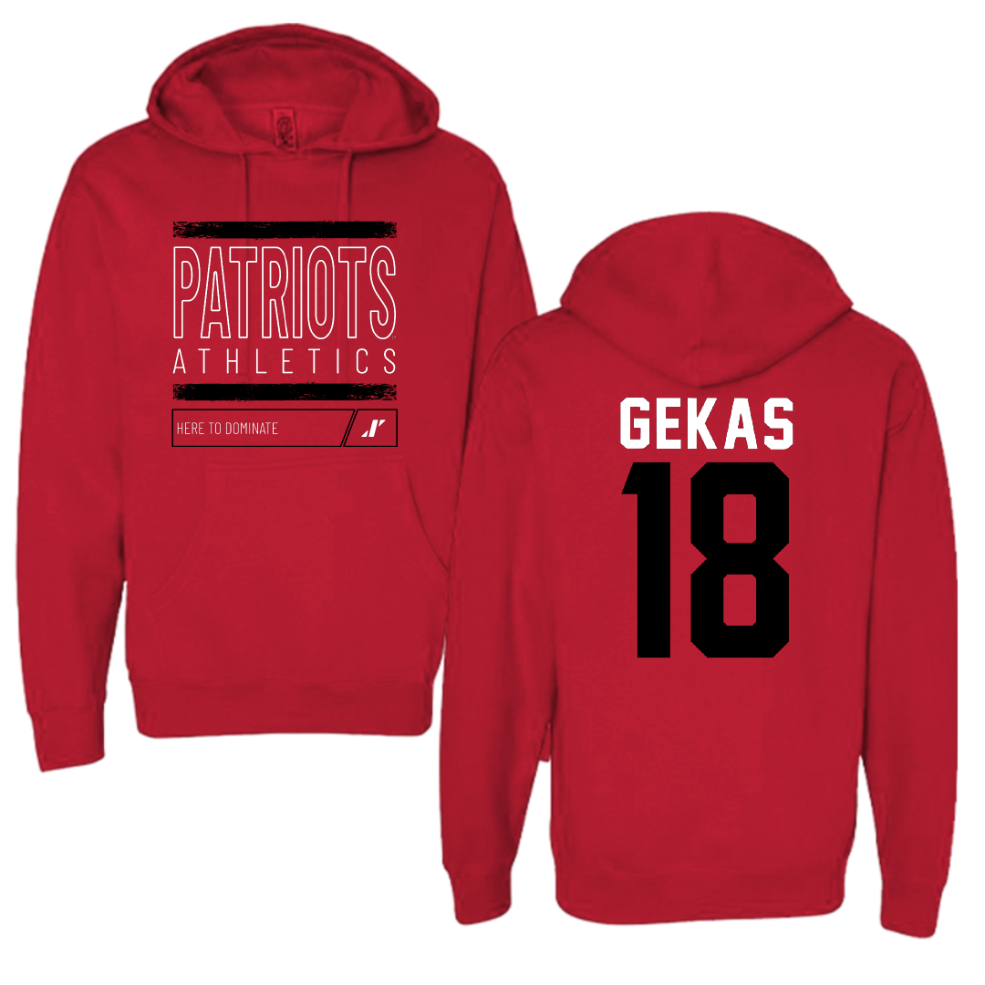 Dallas Baptist University Soccer Red Dominate Hoodie - #18 Carly Gekas