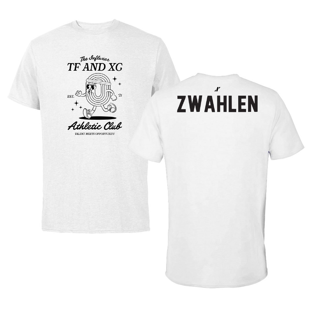 TF and XC White Influxer Athletic Club Tee - Liz Zwahlen