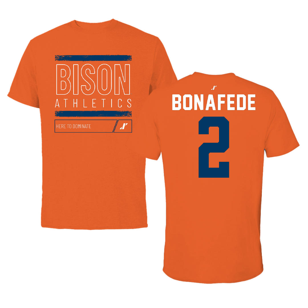 Bucknell University Lacrosse Orange Dominate Tee - #2 Benjamin Bonafede