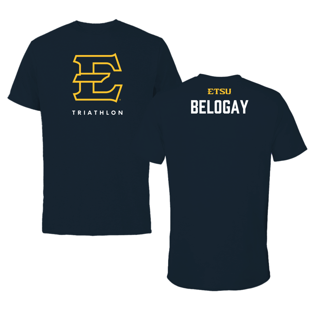 East Tennessee State University Triathlon Navy Performance Tee - Izi Belogay