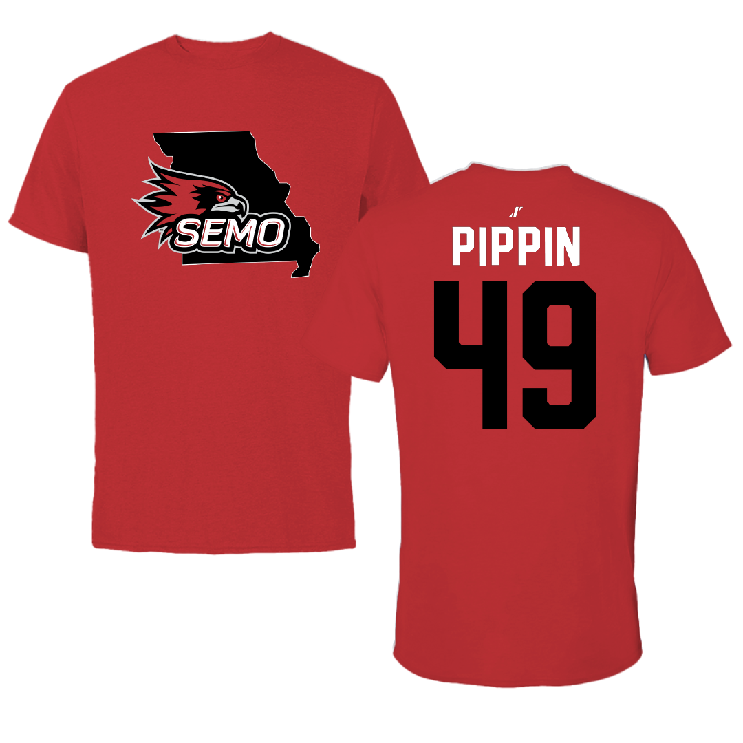 Southeast Missouri State University Football Red State Performance Tee - #49 DC Pippin