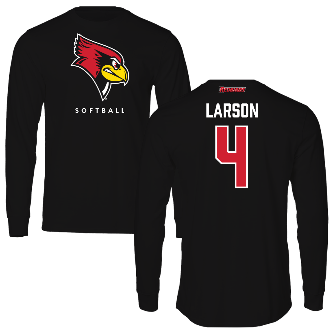 Illinois State University Softball Black Mascot Performance Long Sleeve - #4 Julia Larson