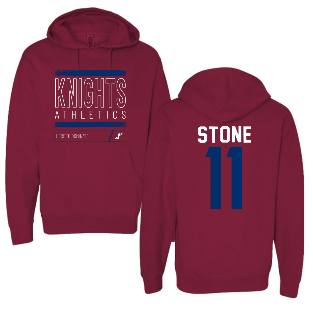 Fairleigh Dickinson University-Metropolitan Campus Softball Maroon Dominate Hoodie - #11 Ayden Stone