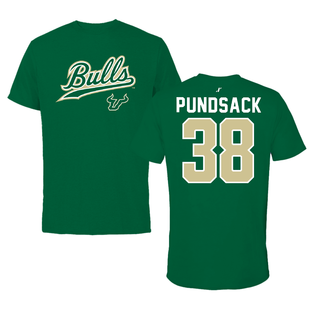 University of South Florida Baseball Green General Tee - #38 Caleb Pundsack