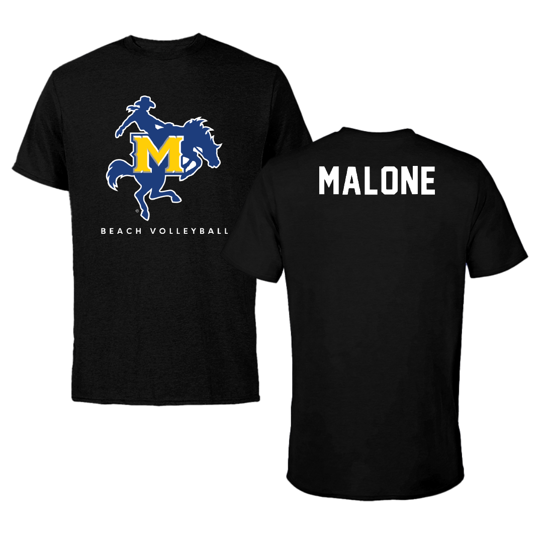 McNeese State University Beach Volleyball Black Performance Tee - McKenna Malone