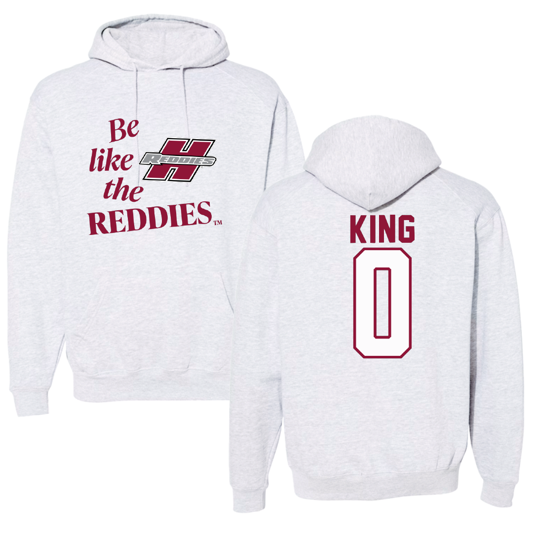 Henderson State University Basketball Light Gray Be Like Us Hoodie - #0 Clarence King