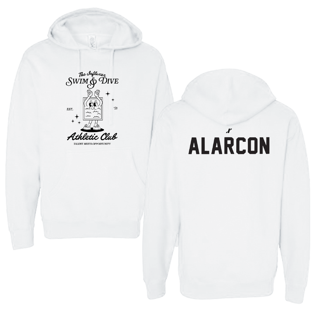 Swimming & Diving White Influxer Athletic Club Hoodie - Landon Alarcon