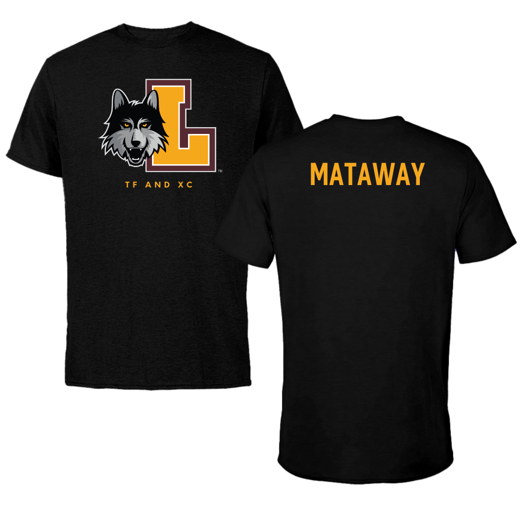 Loyola University-Chicago TF and XC Black Mascot Performance Tee - Lily Mataway