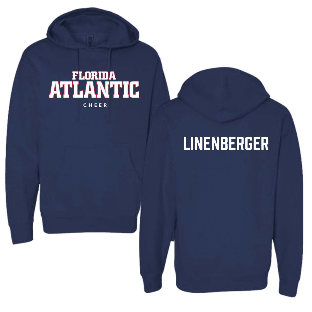 Florida Atlantic University Cheer Navy Block Hoodie - Lauren Linenberger