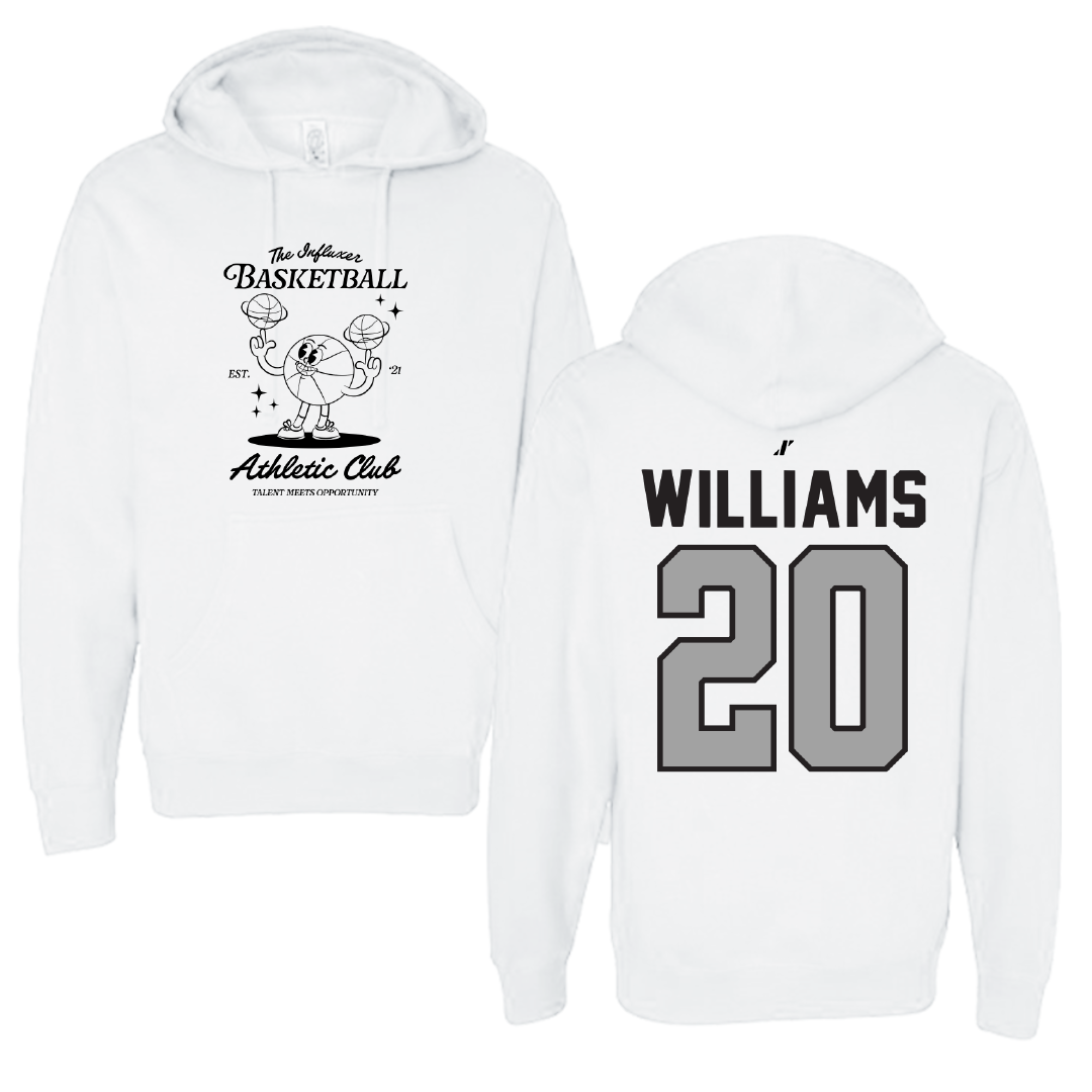 Basketball White Influxer Athletic Club Hoodie - #20 Luke Williams