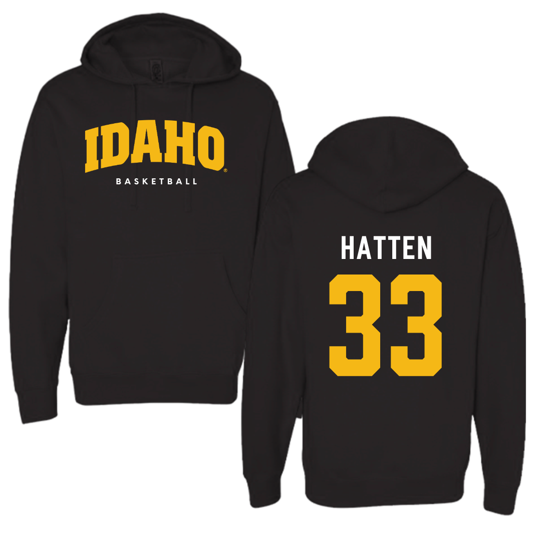 University of Idaho Basketball Black Idaho Hoodie - #33 Jack Hatten