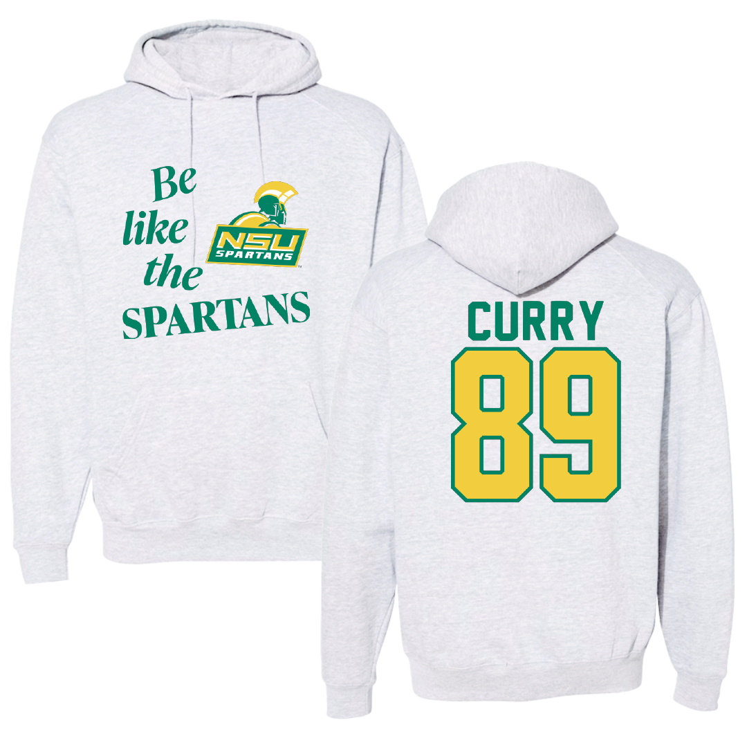 Norfolk State University Football Light Gray Be Like Us Hoodie - #89 Michael Curry