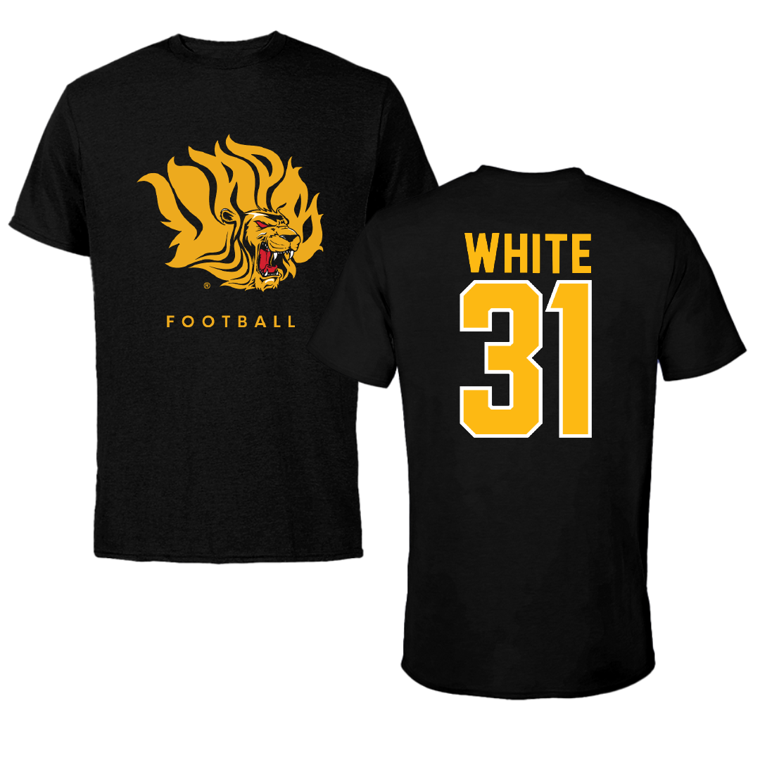 University of Arkansas-Pine Bluff Football Black Performance Tee - #31 Jaylen White