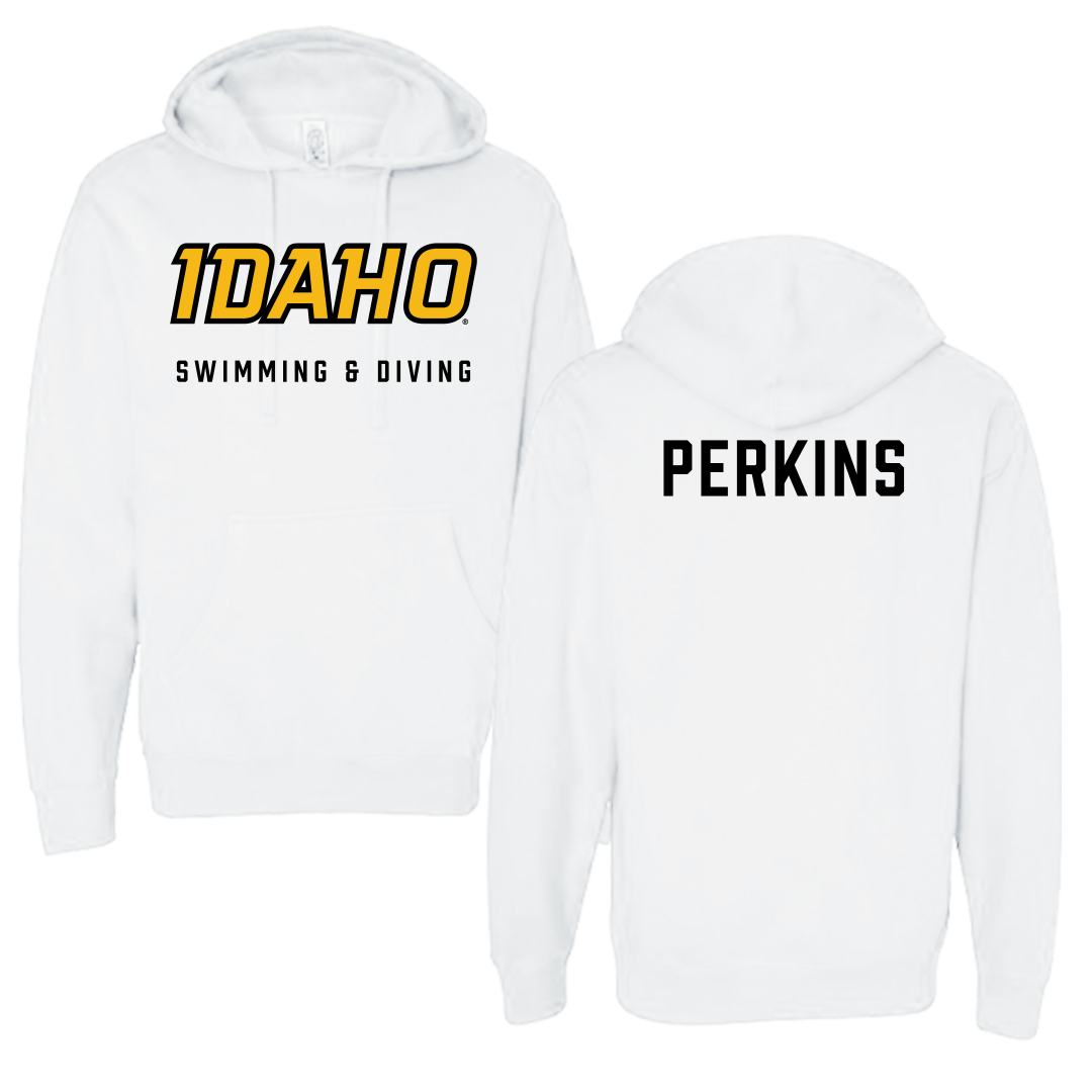 University of Idaho Swimming & Diving White Idaho Hoodie - Amelia Perkins