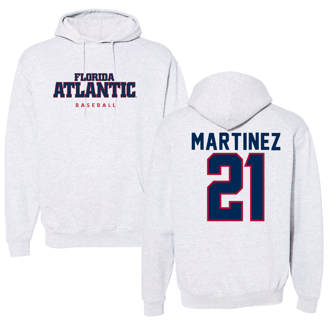 Florida Atlantic University Baseball Gray Hoodie - #21 John Martinez