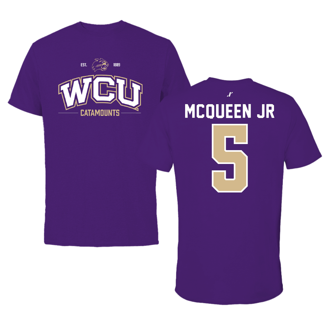 Western Carolina University Football Purple General Tee - #5 Hayward McQueen Jr