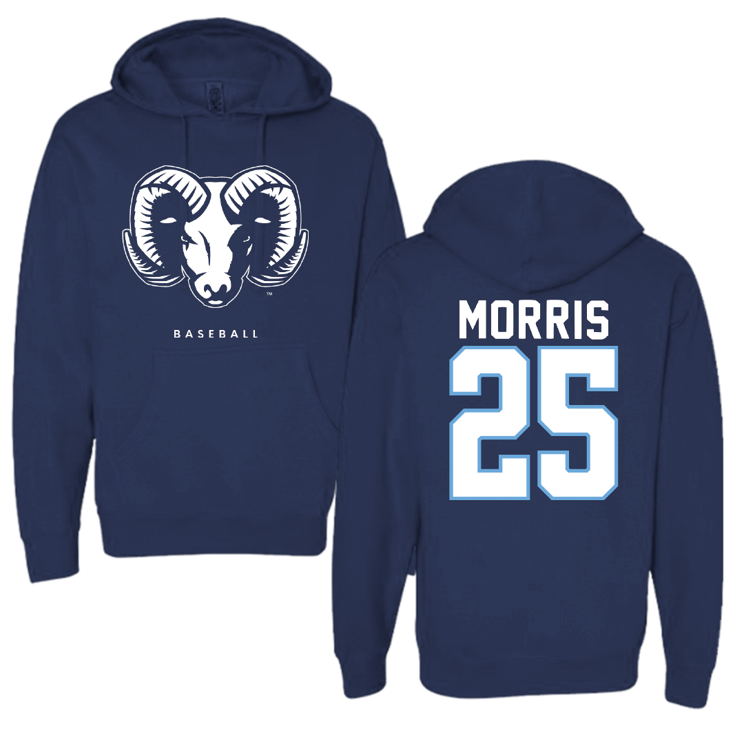 University of Rhode Island Baseball Navy Hoodie - #25 Zach Morris