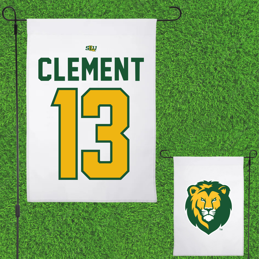 Southeastern Louisiana University Football White Garden Flag - #13 Zachary Clement