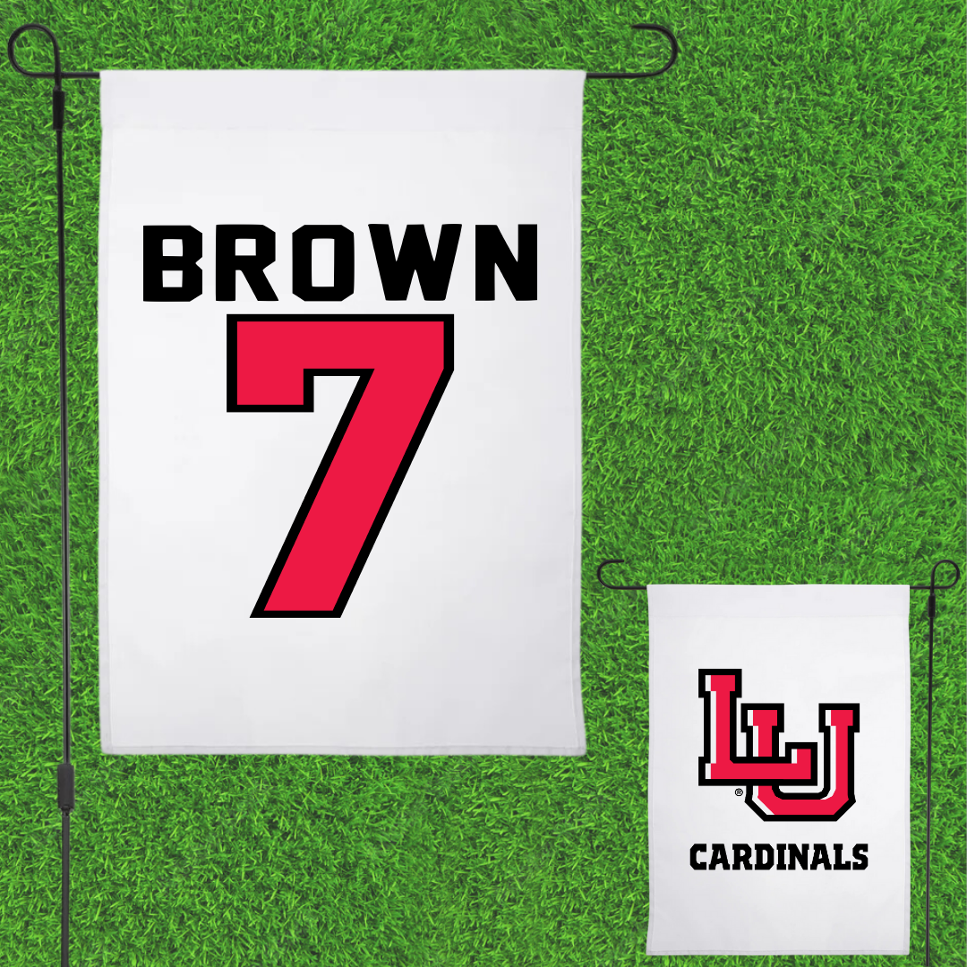 Lamar University Softball White Garden Flag - #7 Aubrey Brown