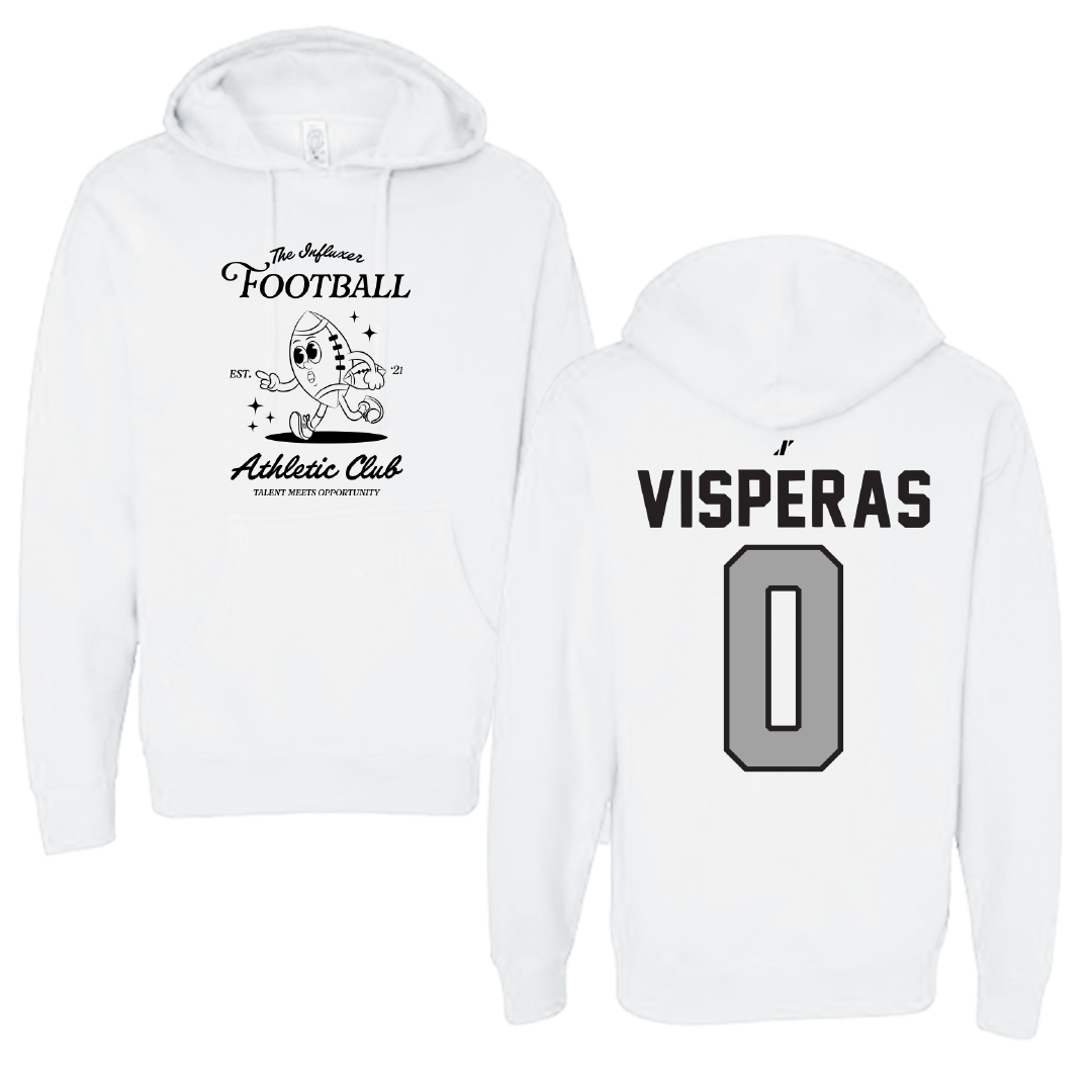 Football White Influxer Athletic Club Hoodie - #0 Kekoa Visperas