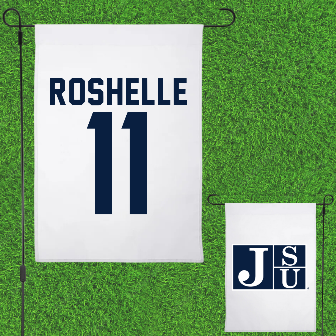 Jackson State University Basketball White Garden Flag - #11 Madison Roshelle