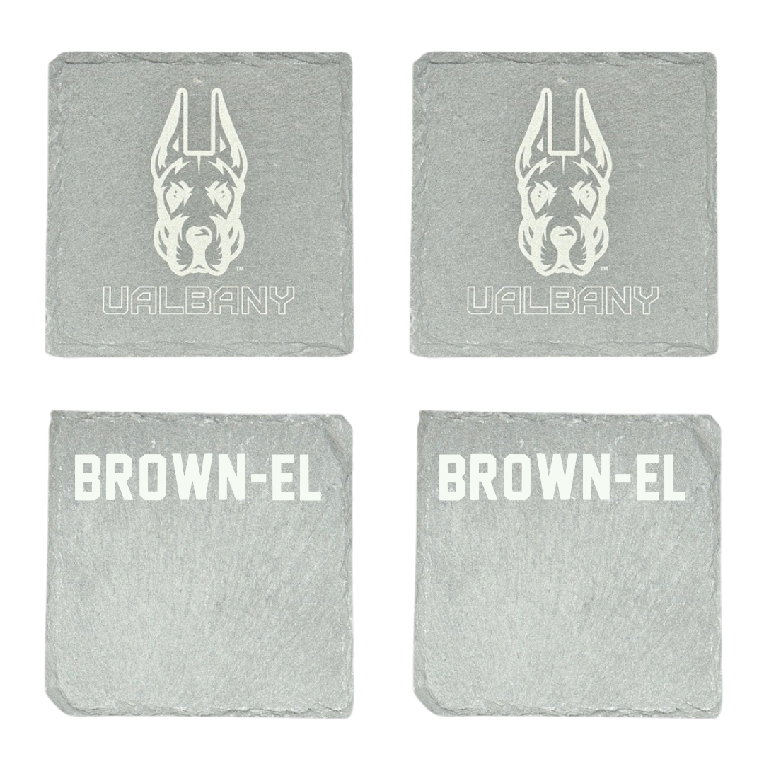 University at Albany TF and XC Stone Coaster (4 Pack)  - Malachi Brown-El