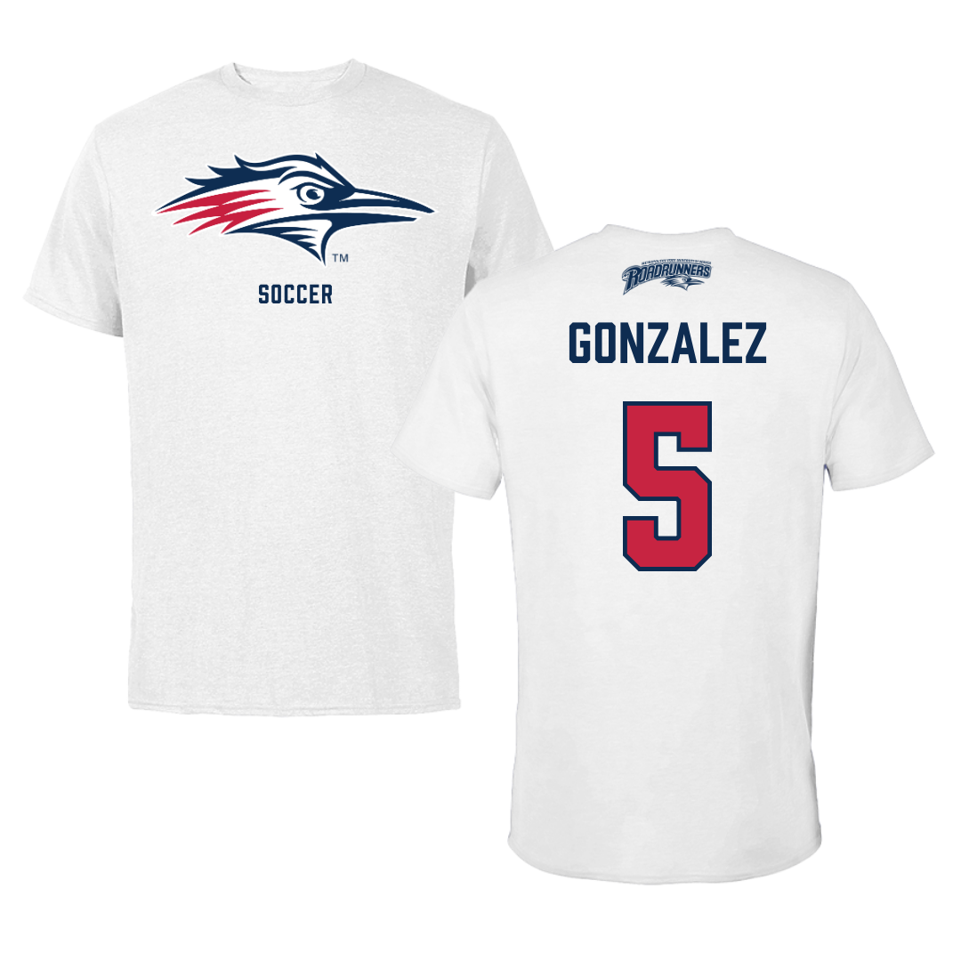 Metropolitan State University of Denver Soccer White Tee - #5 Meg Gonzalez