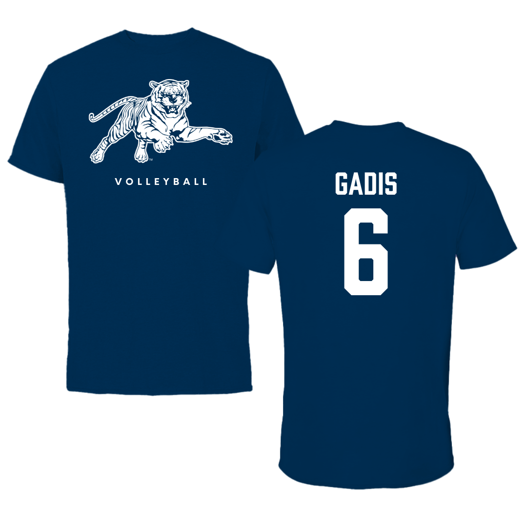 Jackson State University Volleyball Navy Tee - #6 Naija Gadis