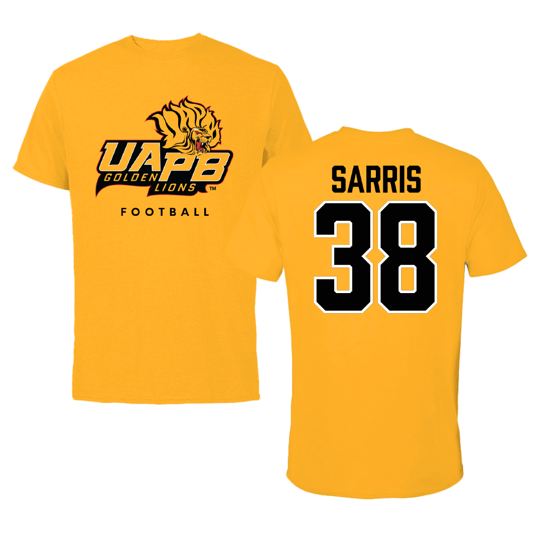 University of Arkansas-Pine Bluff Football Gold Performance Tee - #38 Dean Sarris